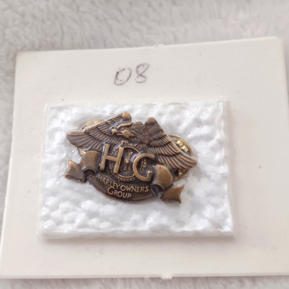 Vintage 1983 Harley Davidson Pin Badge HOG Harley Owners‎ Group Eagle Motorcycle